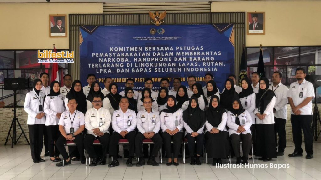 Pegawai Bapas Purwokerto Tandatangani Komitmen Bersama Berantas Narkoba dan Barang Terlarang