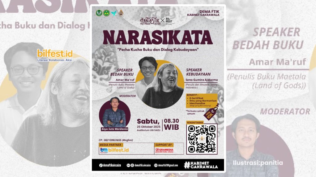 Narasikata UIN SAIZU: Ruang Seru Buat Gen Z yang Mau Ngobrol Buku dan Budaya Bareng Seno Gumira