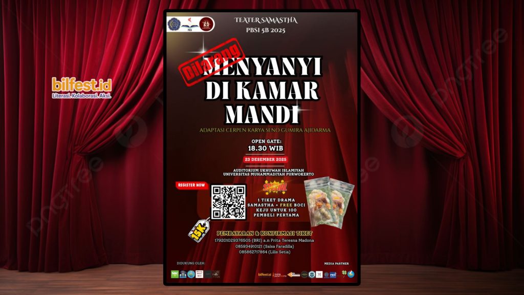 Teater Samastha Hadirkan Drama “Dilarang Menyanyi di Kamar Mandi”