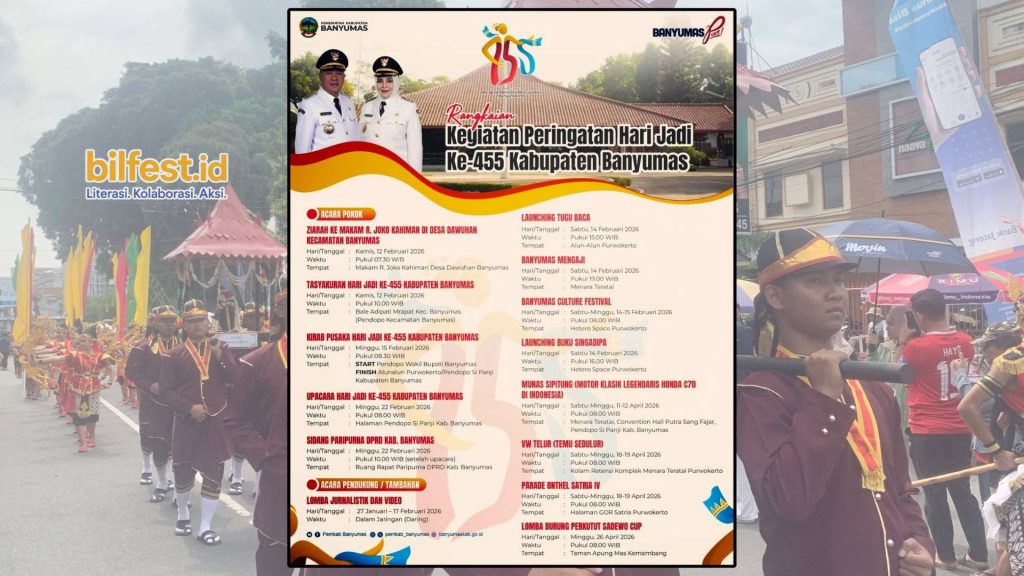Jadwal Lengkap Acara Hari Jadi Banyumas ke-455 Tahun 2026: Tradisi Kirab Pusaka hingga Festival Budaya Modern